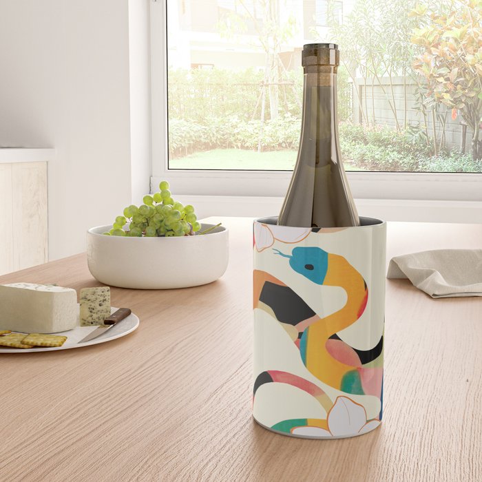 Abstract Snakes in the Flowers 1 Wine Chiller Gallery Image 4