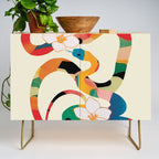 Abstract Snakes in the Flowers 1 Credenza Gallery Image 1
