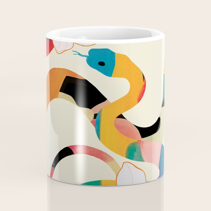 Abstract Snakes in the Flowers 1 Coffee Mug Gallery Image 4