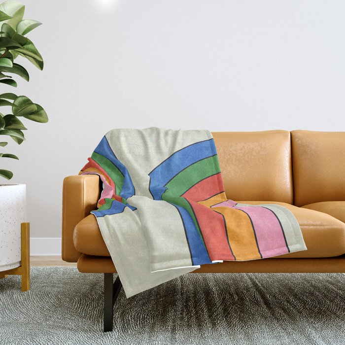 Retro Candy Arches Throw Blanket Gallery Image 1