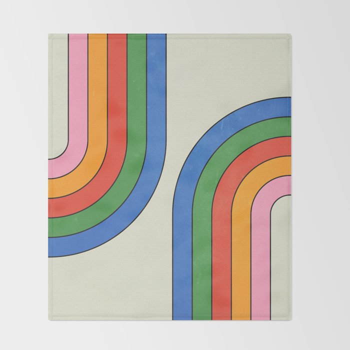 Retro Candy Arches Throw Blanket Gallery Image 2