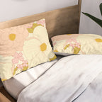 Pink Pastel Vintage Floral Pattern Pillow Sham Gallery Image 2