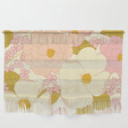 Pink Pastel Vintage Floral Pattern Wall Hanging Gallery Image 1