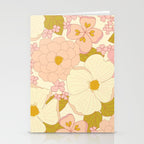 Pink Pastel Vintage Floral Pattern Stationery Card Gallery Image 2