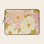 Pink Pastel Vintage Floral Pattern Laptop Sleeve Gallery Image 1