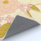 Pink Pastel Vintage Floral Pattern Rug Gallery Image 4