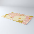 Pink Pastel Vintage Floral Pattern Rug Gallery Image 3