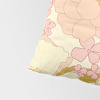 Pink Pastel Vintage Floral Pattern Pillow Sham Gallery Image 4