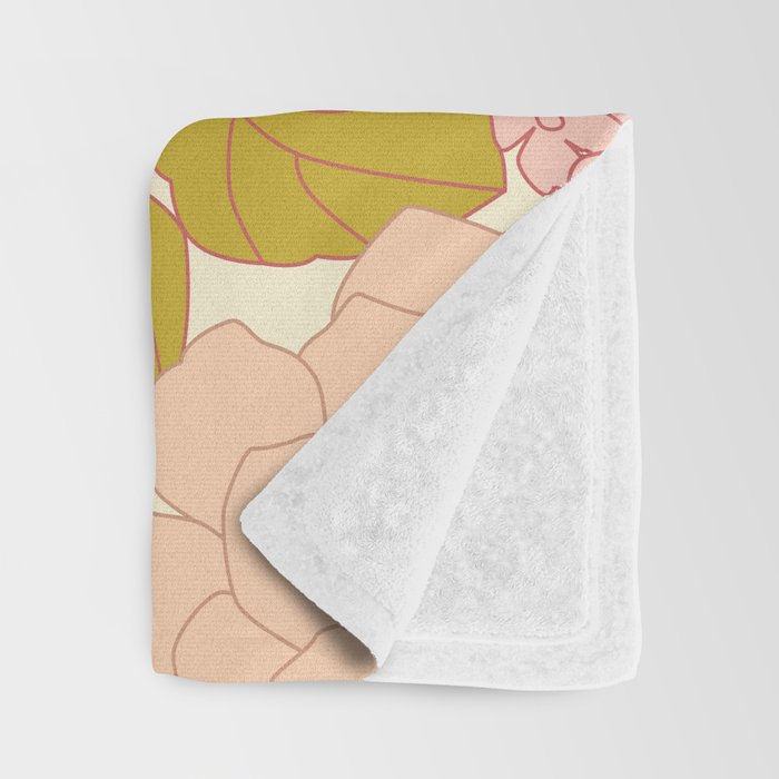 Pink Pastel Vintage Floral Pattern Throw Blanket Gallery Image 3