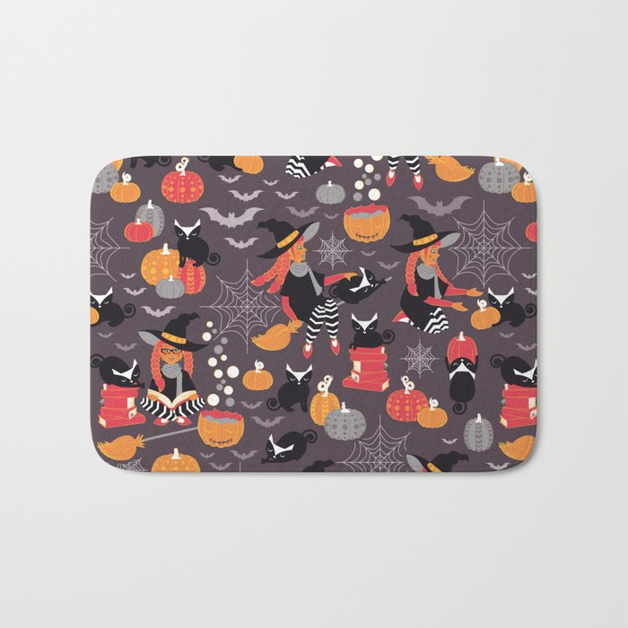 Enchanted Vintage Halloween Spell Bath Mat Gallery Image 1