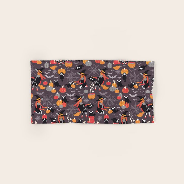 Enchanted Vintage Halloween Spell Bath Towel Gallery Image 1