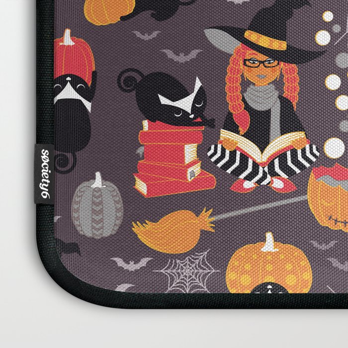 Enchanted Vintage Halloween Spell Laptop Sleeve Gallery Image 3