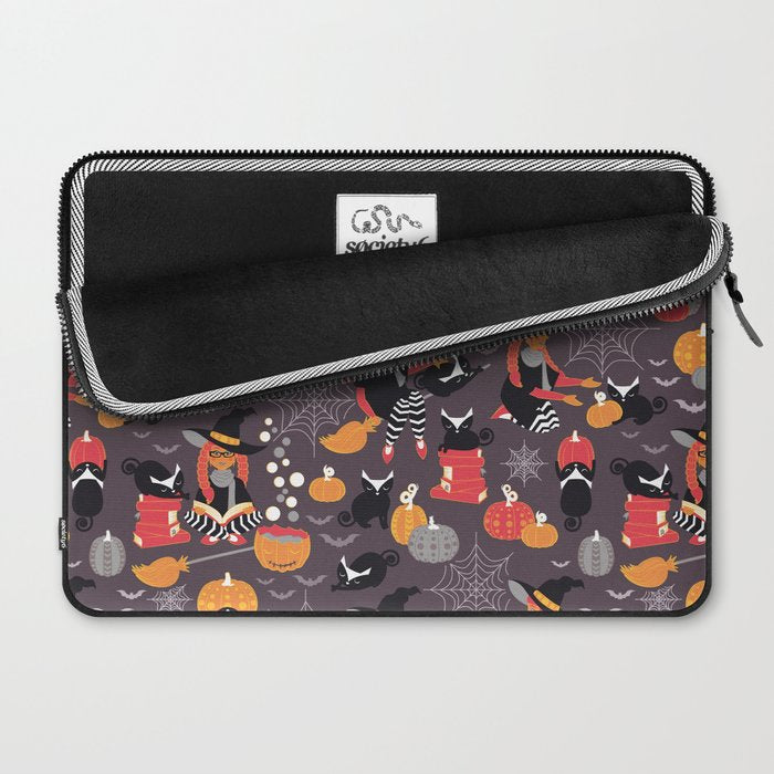 Enchanted Vintage Halloween Spell Laptop Sleeve Gallery Image 2