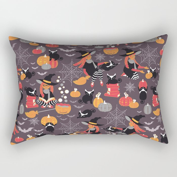 Enchanted Vintage Halloween Spell Rectangular Pillow Gallery Image 1