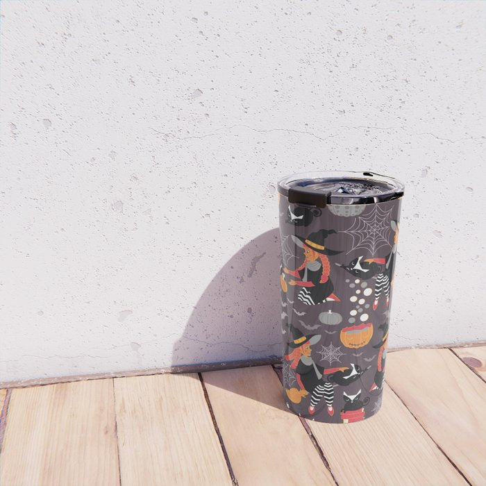 Enchanted Vintage Halloween Spell Travel Mug Gallery Image 4