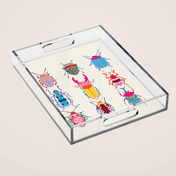 Vibrant Beetles Acrylic Tray Gallery Image 1