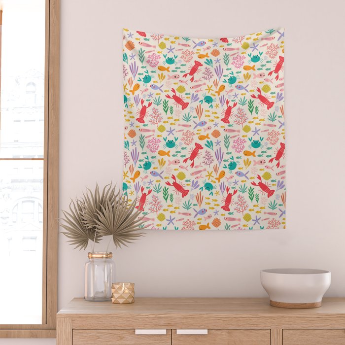 The Happy Ocean  Wall Tapestry Gallery Image 2