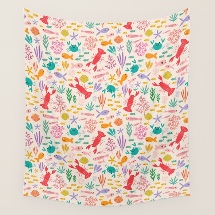 The Happy Ocean  Wall Tapestry Gallery Image 4