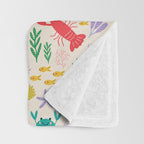 The Happy Ocean  Throw Blanket Gallery Image 3