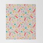 The Happy Ocean  Throw Blanket Gallery Image 2