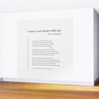 i carry your heart with me by E.E. Cummings Wall Mural Gallery Image 2