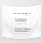 i carry your heart with me by E.E. Cummings Wall Tapestry Gallery Image 4