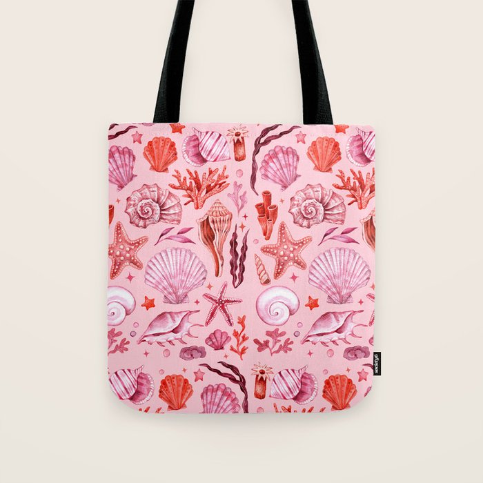 Girly Seashells Party Tote Bag Gallery Image 1