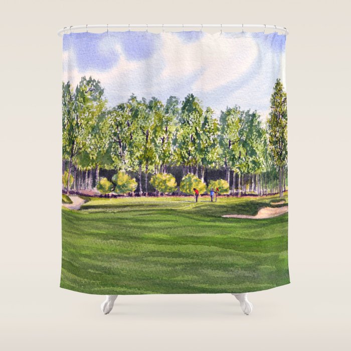 Pinehurst Golf Course No2 Hole 17 Shower Curtain Gallery Image 1