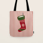 Christmas Stocking Red Tote Bag Gallery Image 1