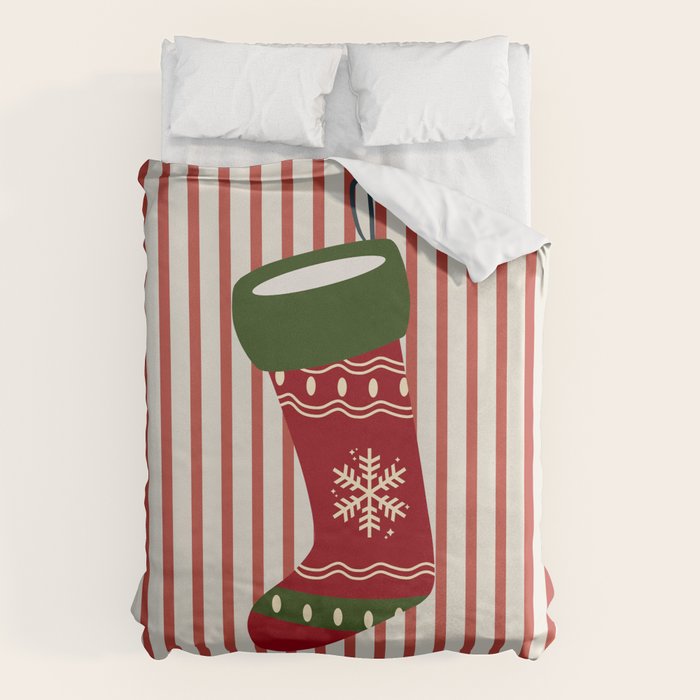 Christmas Stocking Red Duvet Cover Gallery Image 6