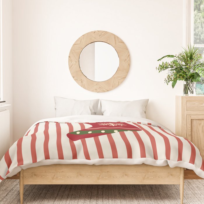 Christmas Stocking Red Duvet Cover Gallery Image 3