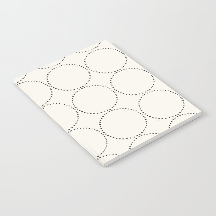 Minimalist Dotted Circles in Black and White Notebook Gallery Image 1