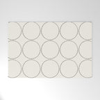 Minimalist Dotted Circles in Black and White Welcome Mat Gallery Image 1