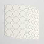 Minimalist Dotted Circles in Black and White Wrapping Paper Gallery Image 3