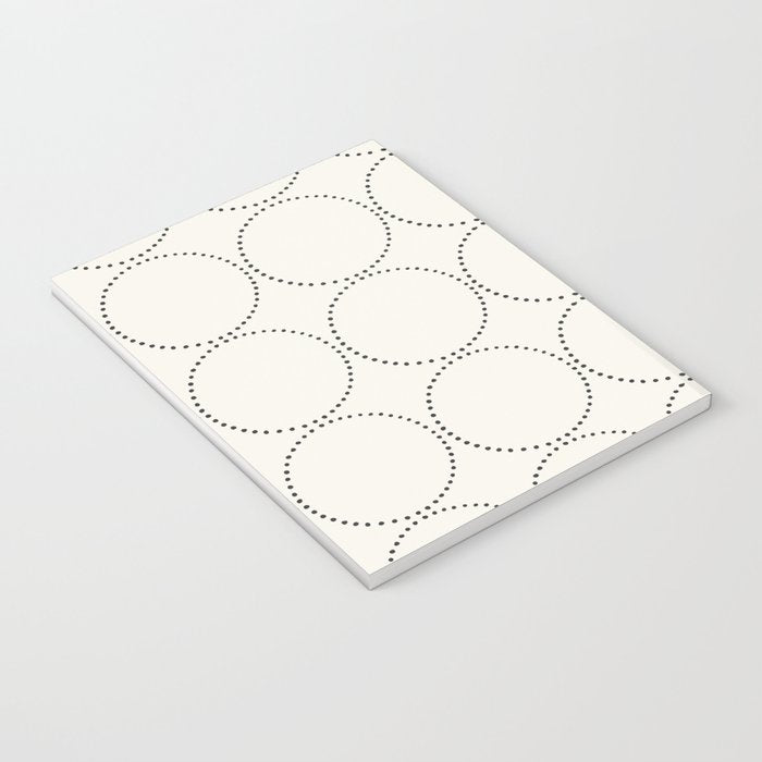 Minimalist Dotted Circles in Black and White Notebook Gallery Image 3