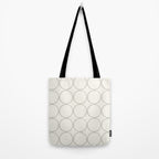 Minimalist Dotted Circles in Black and White Tote Bag Gallery Image 2