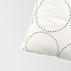 Minimalist Dotted Circles in Black and White Pillow Sham Gallery Image 4