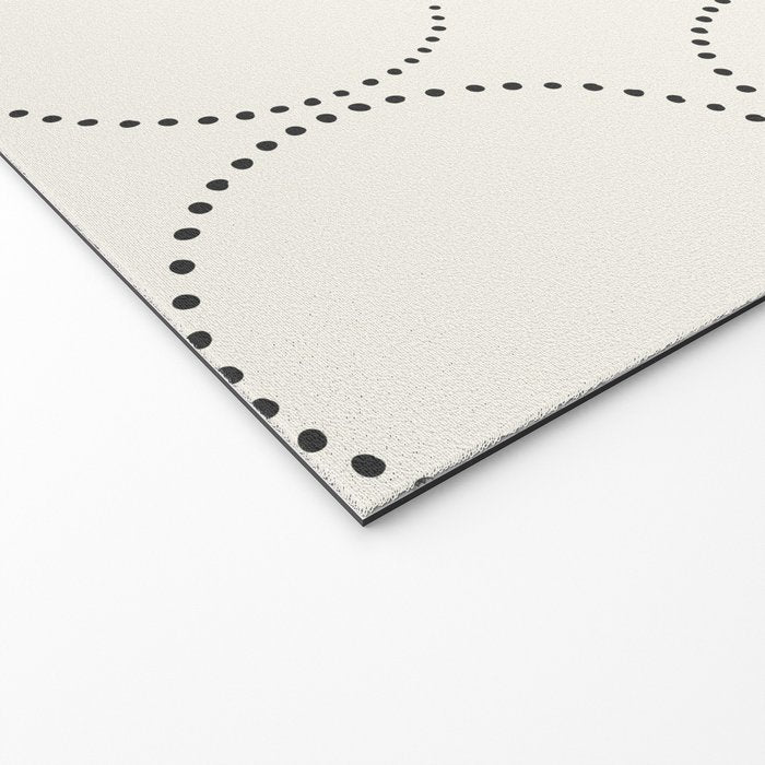 Minimalist Dotted Circles in Black and White Welcome Mat Gallery Image 2