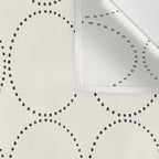 Minimalist Dotted Circles in Black and White Wall Tapestry Gallery Image 3