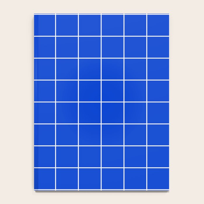 Grid Pattern Cobalt Blue White Windowpane Graph Check Stripe Lines Minimalist Stripes Line Drawing Notebook Gallery Image 4