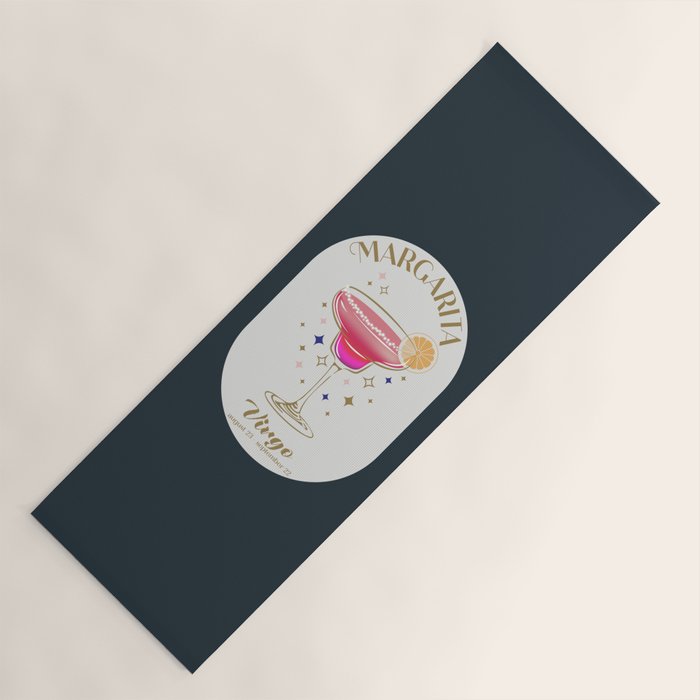 Margarita Cocktail Zodiac Sign Yoga Mat Gallery Image 1