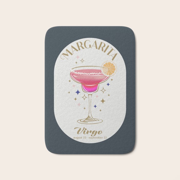 Margarita Cocktail Zodiac Sign Bath Mat Gallery Image 1