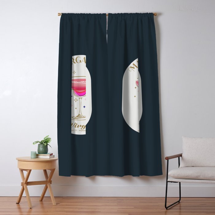 Margarita Cocktail Zodiac Sign Window Curtain Gallery Image 1