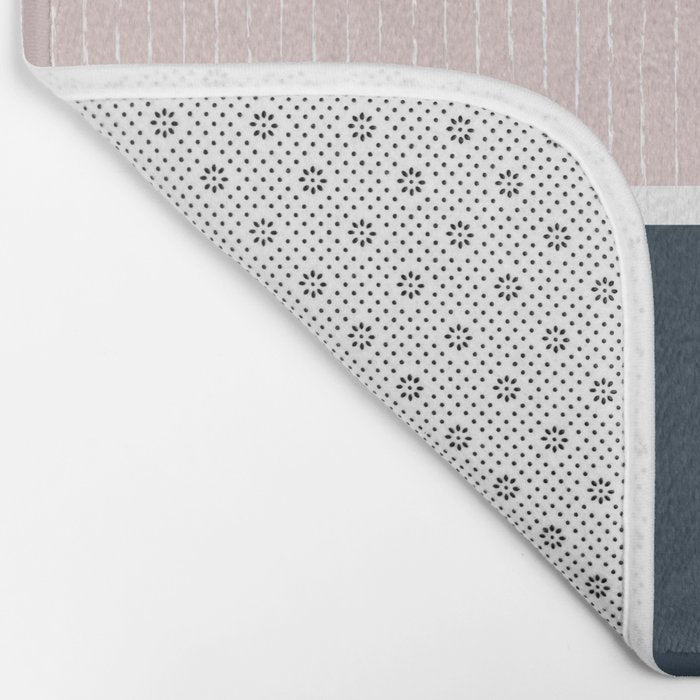 Pink & Navy Bath Mat Gallery Image 2