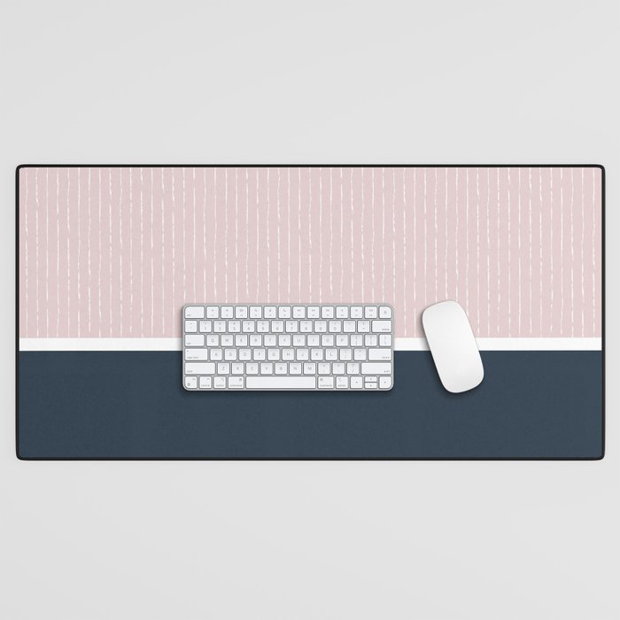 Pink & Navy Desk Mat Gallery Image 1