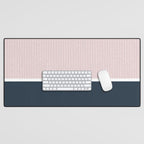 Pink & Navy Desk Mat Gallery Image 1