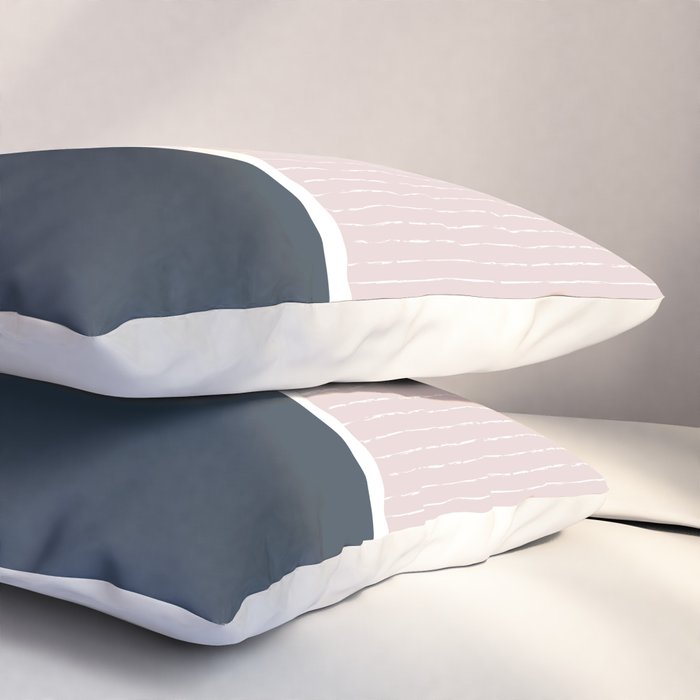 Pink & Navy Pillow Sham Gallery Image 3