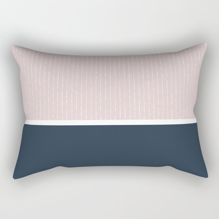 Pink & Navy Rectangular Pillow Gallery Image 2