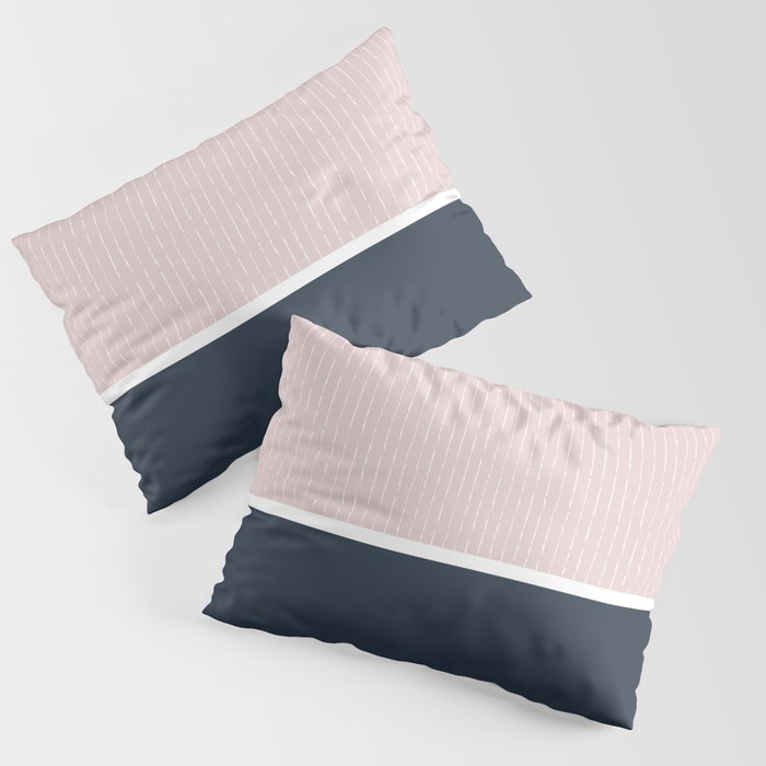 Pink & Navy Pillow Sham Gallery Image 3