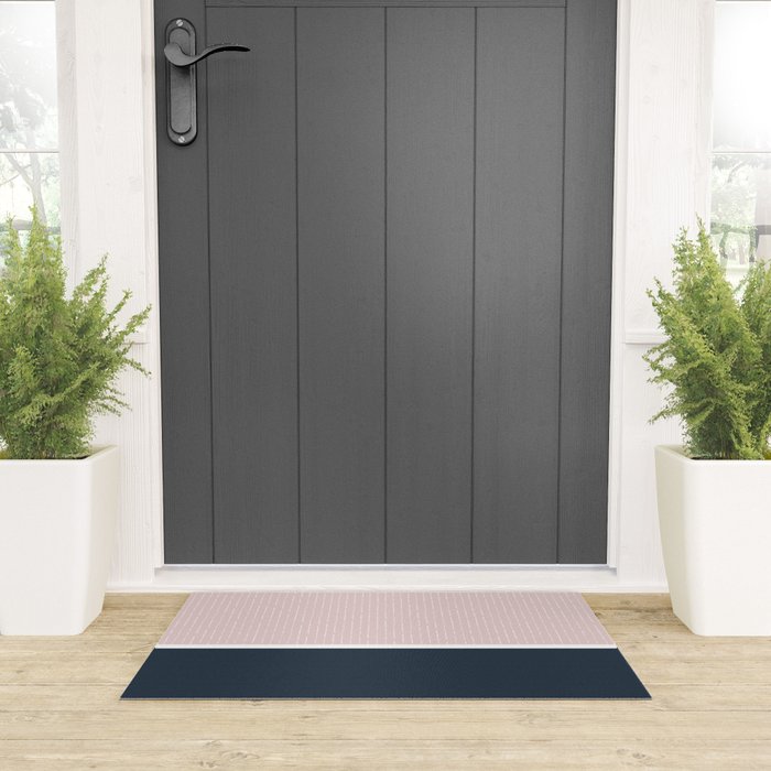 Pink & Navy Welcome Mat Gallery Image 3